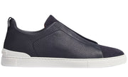 Zegna Leather And Suede Triple Stitch
