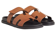 Hermes Calfskin Sandals Crocodile Skin