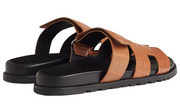 Hermes Calfskin Sandals Crocodile Skin