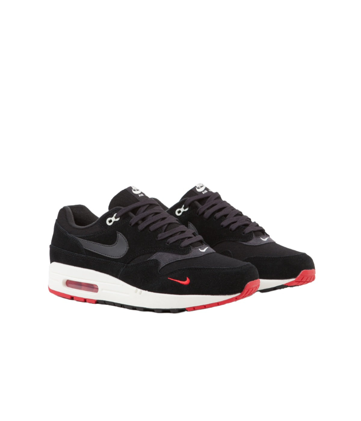 Nike Air Max 1 Premium Black University Red Sail Oil Grey STASP