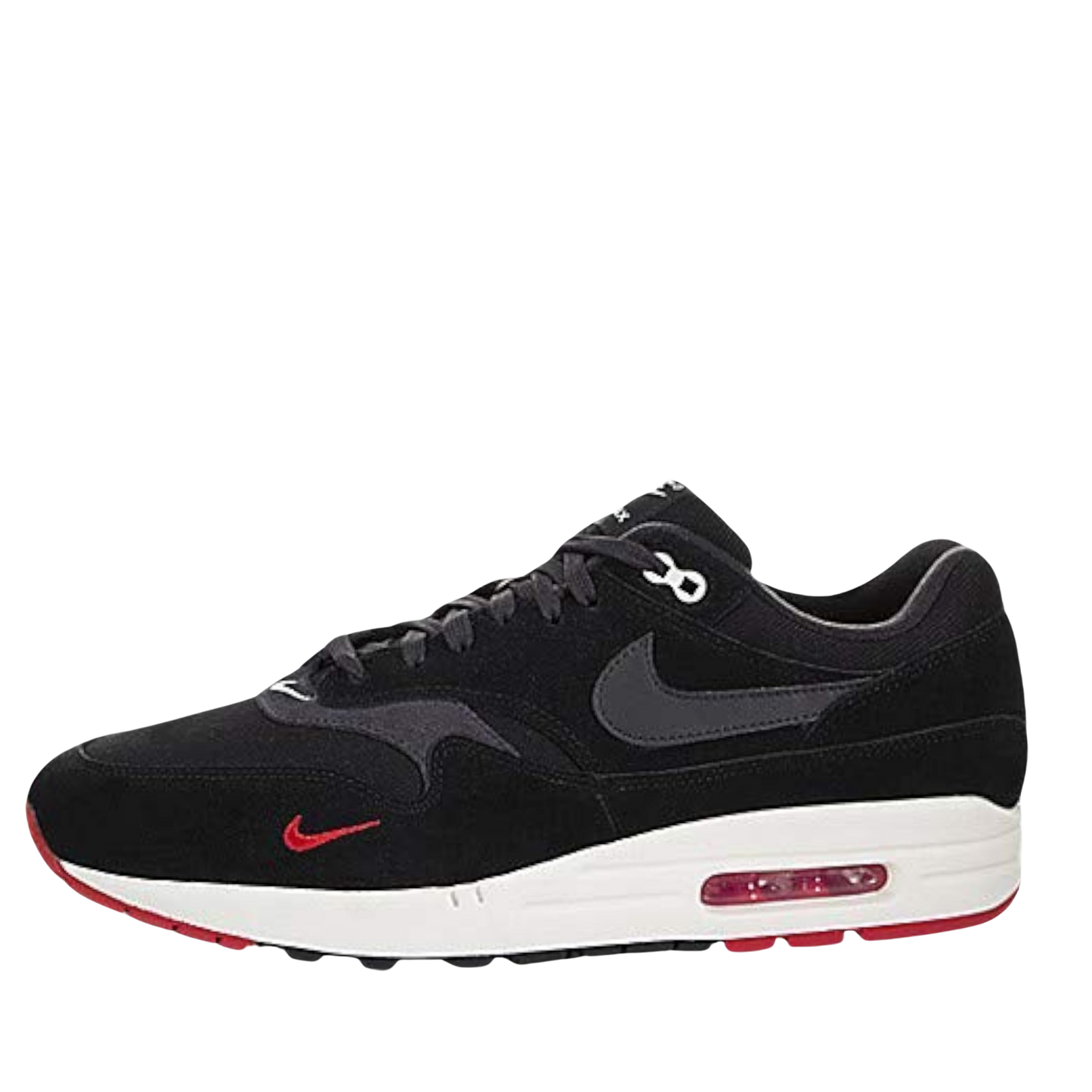 Nike Air Max 1 Premium Black University Red Sail Oil Grey STASP