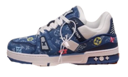 Louis Vuitton Trainer Blue Denim Embroidered