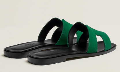 Hermes Sandales Oran "Electric Green"