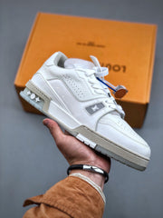 Louis Vuitton Trainer #54 Signature White Grey