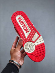 Louis Vuitton Trainer #54 Signature White Red