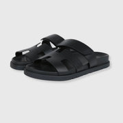 Hermes Chypre Sandals Black