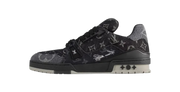 Louis Vuitton Trainer Black Grey Denim Monogram