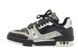 Louis Vuitton Trainer Black Gray Signature